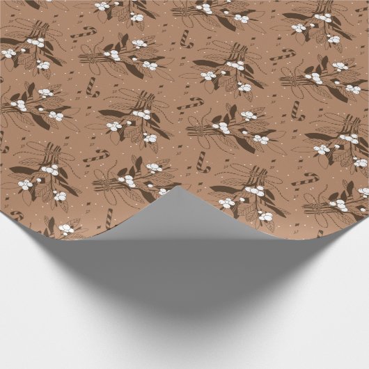 Schneebeeren Cadeaupapier (Hoek)