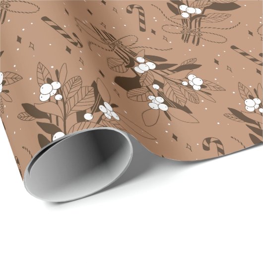 Schneebeeren Cadeaupapier (Rol Hoek)