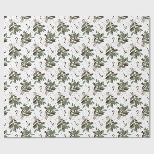 Schneebeeren Cadeaupapier (Vlak)