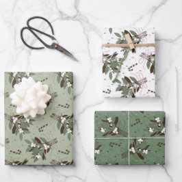 Schneebeeren Inpakpapier Vel