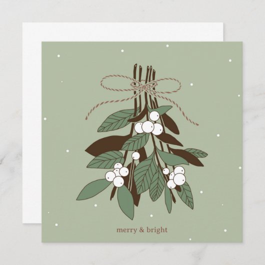 Schneebeeren. Karte. (Voorkant / Achterkant)