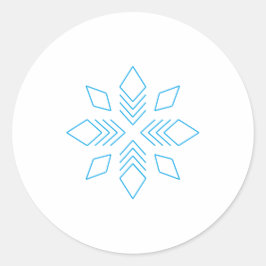 Schneeflocke Ronde Sticker