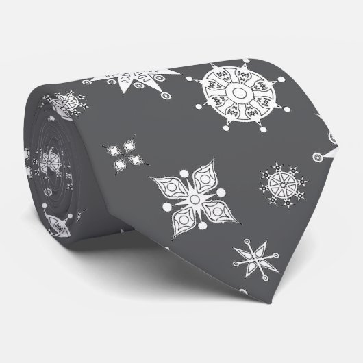 Schneeflocken Eiskristalle. Accessoires,  Stropdas (Opgerold)