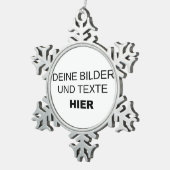 Schneeflocken Weihnachtsbaum-Anhänger gestalten Tin Sneeuwvlok Ornament (Rechts)