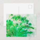 Schneeglöckchen Aquarell. Blumenaquarell gemalt. Briefkaart (Voorkant / Achterkant)