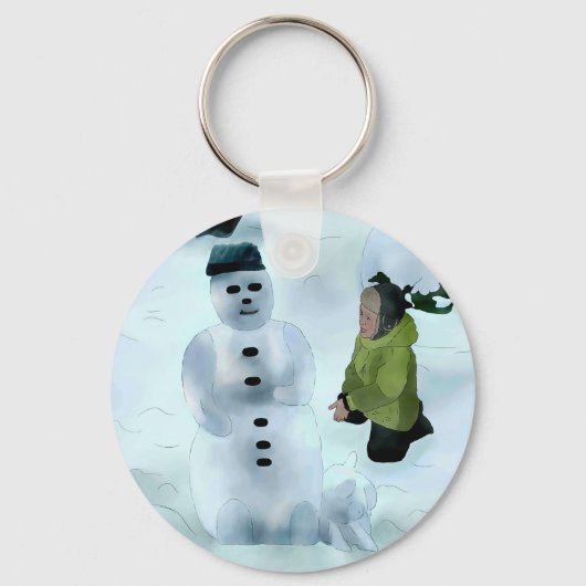 Schneemann bauen sleutelhanger (Voorkant)