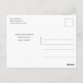 Schneemann in Winterlandschaft - Briefkaart (Achterkant)