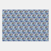 Schneemann in Winterlandschaft -  Inpakpapier Vel (Voorkant 3)