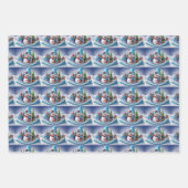 Schneemann in Winterlandschaft -  Inpakpapier Vel (Voorkant 2)