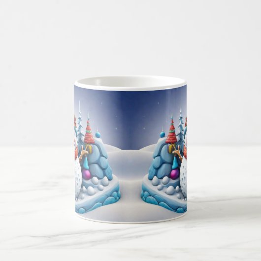 Schneemann in Winterlandschaft - Magische Mok (Center)