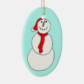 Schneemann Keramisch Ornament (Rechts)