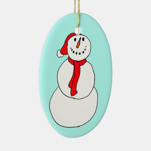 Schneemann Keramisch Ornament (Rechts)