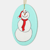 Schneemann Keramisch Ornament (Links)