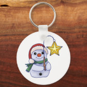 Schneemann mit Stern Sleutelhanger (Voorkant)
