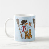 Schneemann mit Tieren Koffiemok (Links)