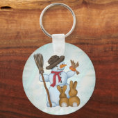 Schneemann mit Tieren Sleutelhanger (Voorkant)