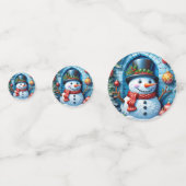 Schneemann mit Weihnachtsdeko - Confetti (Voorkanten)