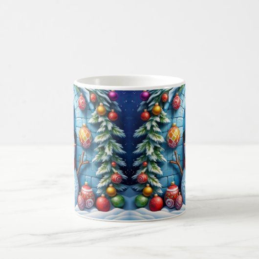 Schneemann mit Weihnachtsdeko - Magische Mok (Center)