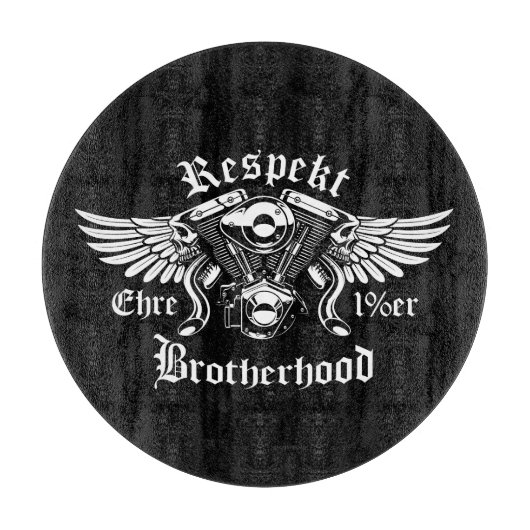 Schneidebrett | Brotherhood Biker Ehre Respekt Snijplank (Voorkant)