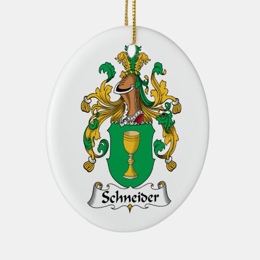 Schneider Family Crest Keramisch Ornament (Rechts)