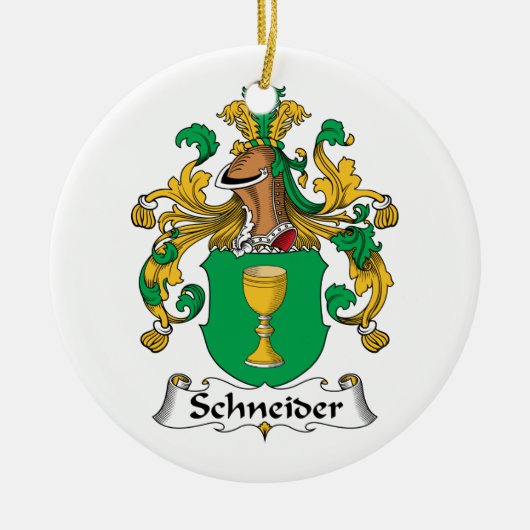 Schneider Family Crest Keramisch Ornament (Voorkant)