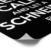 Schneider Funny Achternaam Verjaardag Family Tree Poster (Hoek)