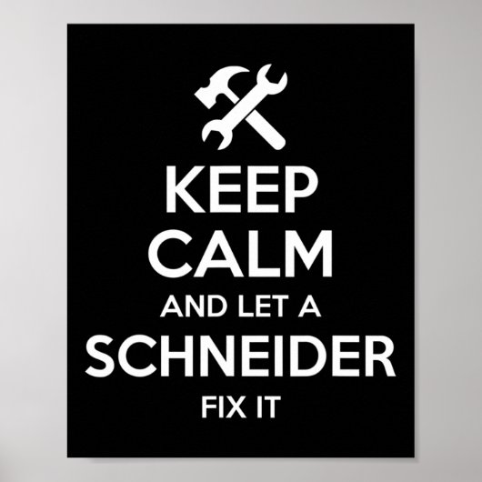 Schneider Funny Achternaam Verjaardag Family Tree Poster (Voorkant)