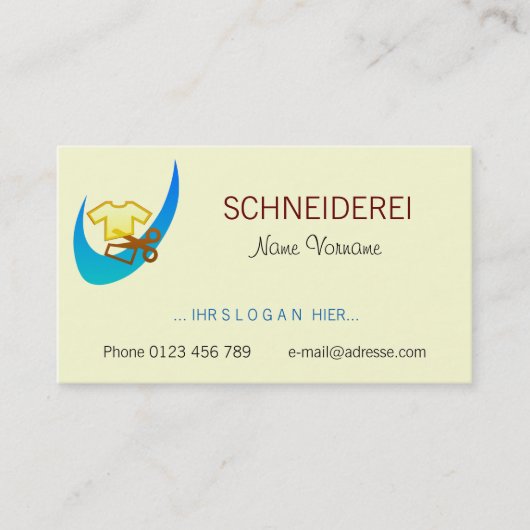 schneiderei visitekaartje (Voorkant)
