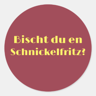Schnickelfritz Ronde Sticker