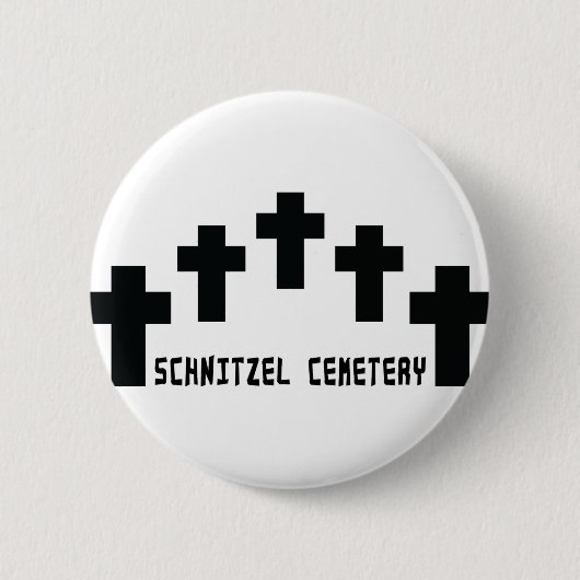 schnitzel cemeterkruis ronde button 5,7 cm (Voorkant)