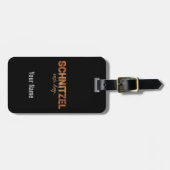 Schnitzel Elke dag Funny Cutlet Escalope Design Bagagelabel (Voorkant horizontaal)