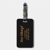 Schnitzel Elke dag Funny Cutlet Escalope Design Bagagelabel (Achterkant verticaal)