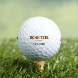 Schnitzel Elke dag Funny Cutlet Escalope Design Golfballen