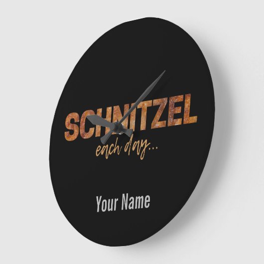 Schnitzel Elke dag Funny Cutlet Escalope Design Grote Klok (Hoek)