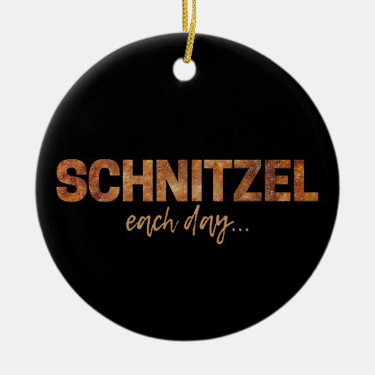 Schnitzel Elke dag Funny Cutlet Escalope Design Keramisch Ornament (Voorkant)