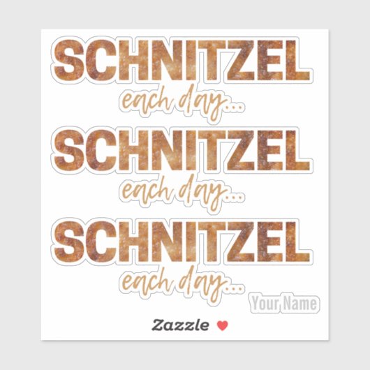 Schnitzel Elke dag Funny Cutlet Escalope Design Sticker (Vel)