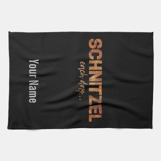 Schnitzel Elke dag Funny Cutlet Escalope Design Theedoek (Horizontaal)