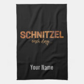 Schnitzel Elke dag Funny Cutlet Escalope Design Theedoek (Verticaal)