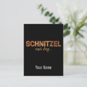 Schnitzel Elke Dag Grappige Cutlet Escalope Ontwer Feestdagenkaart (Staand voorkant)