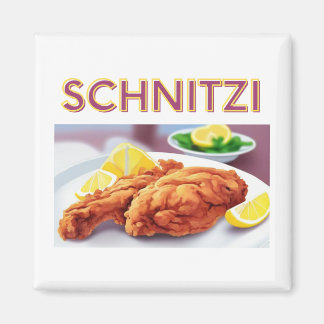 Schnitzi in de keuken magneet