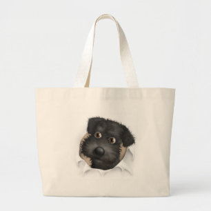Schnoedle (Black) Busting Out Grote Tote Bag