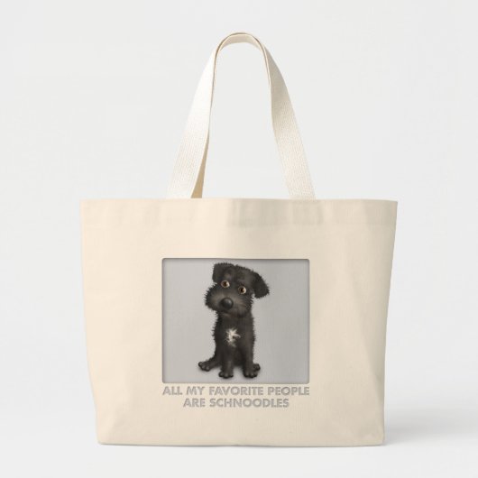 Schnoedle (zwart) Favoriet Grote Tote Bag (Voorkant)