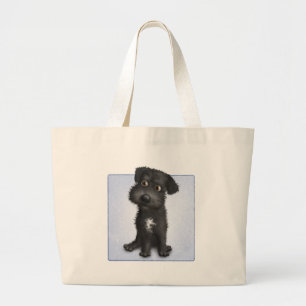 Schnoedle (zwart) grote tote bag