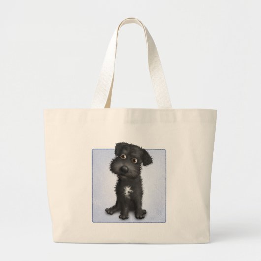 Schnoedle (zwart) grote tote bag (Voorkant)