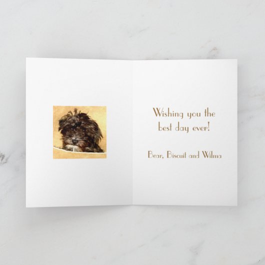 Schnole Birthday Text Kaart (Binnen)