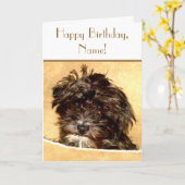 Schnole Birthday  Text Kaart (Gele Bloem)