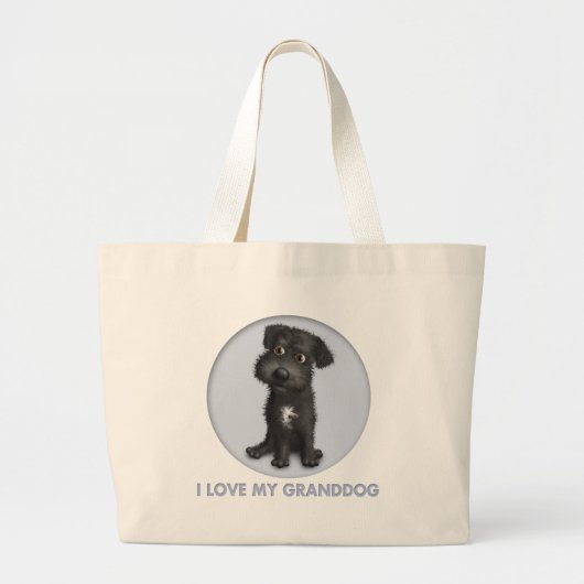 Schnole (Black) Granddog Grote Tote Bag (Voorkant)