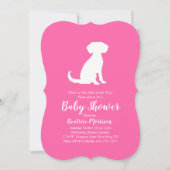 Schnole Dog Baby shower Girl Pink Kaart (Voorkant)