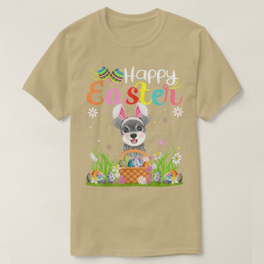 Schnole Dog Bunny Egg Hunting Funny Schnole Ha T-shirt (Design voorkant)