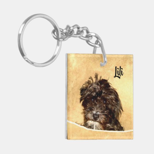 Schnole Dog Double Sided Sleutelhanger (Voorkant Links)